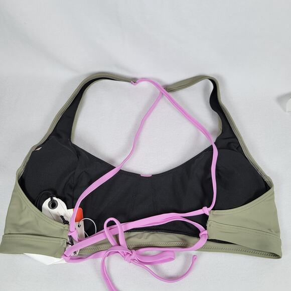 Prana Womens Tulum Adjustable Backless Bikini Swimsuit Top Size Large Green - Picture 8 of 8